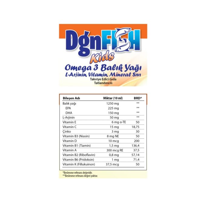 DGN Fish Kids Omega 3 Balık Yağı